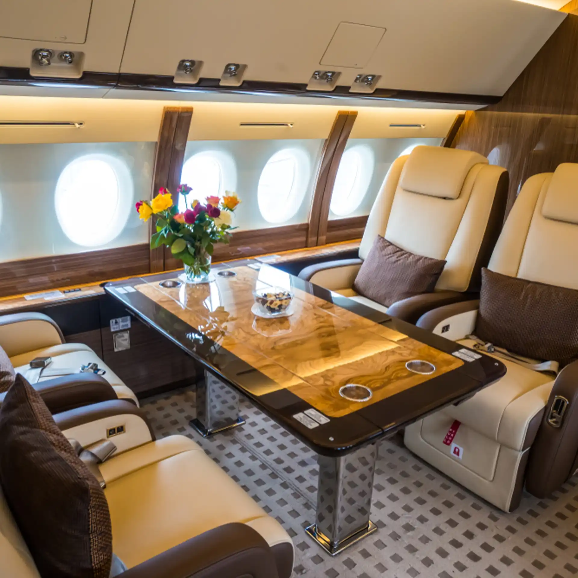 Decorated Airplane Interior